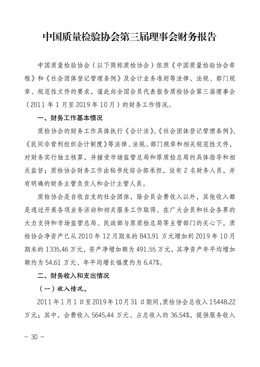 中國質(zhì)量檢驗(yàn)協(xié)會(huì)關(guān)于第四屆第一次會(huì)員代表大會(huì)和第四屆第一次理事會(huì)相關(guān)表決結(jié)果的公告(中檢辦發(fā)〔2020〕1號(hào))